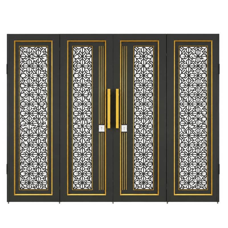bộ cổng 4 cánh cnc hiện địa pha chút cổ điển