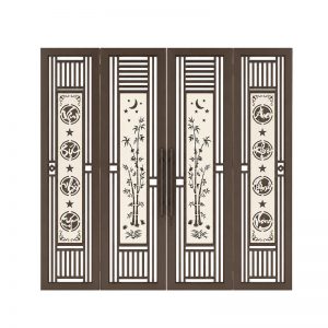 bộ cổng thép 4 cánh an khang thịnh vượng 125h