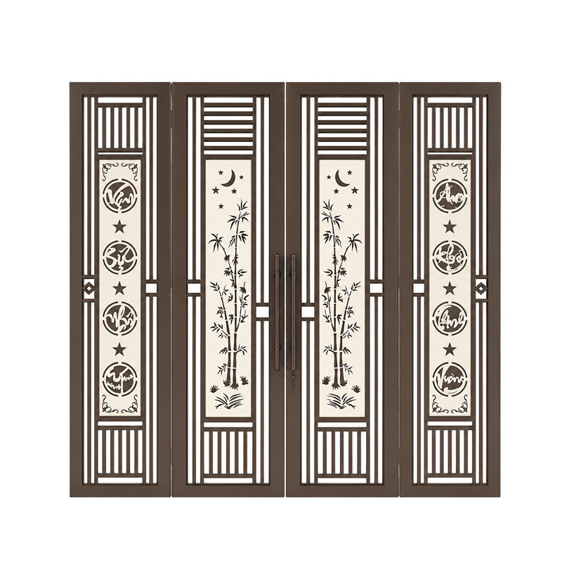 bộ cổng thép 4 cánh an khang thịnh vượng 125h
