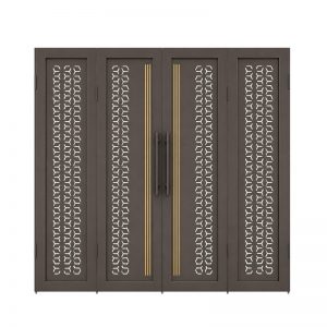 bộ cổng thép 4 cánh cnc hoa 6 cánh cân