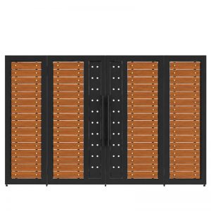 bộ cổng gỗ nhựa nan ngang có cnc