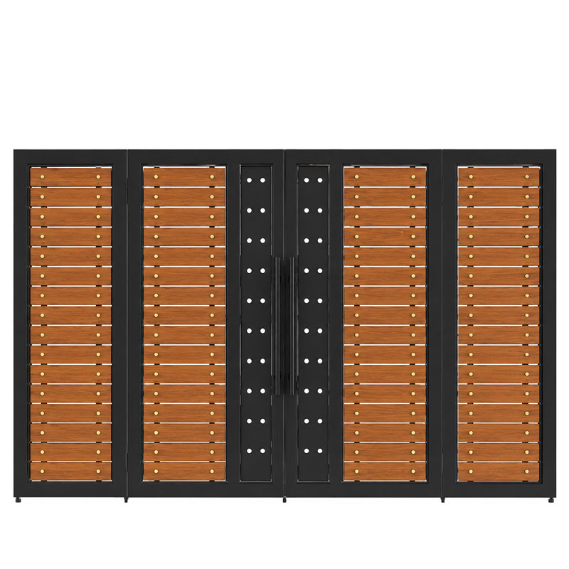 bộ cổng gỗ nhựa nan ngang có cnc