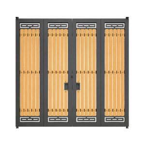 cổng gỗ nhựa 4 cánh
